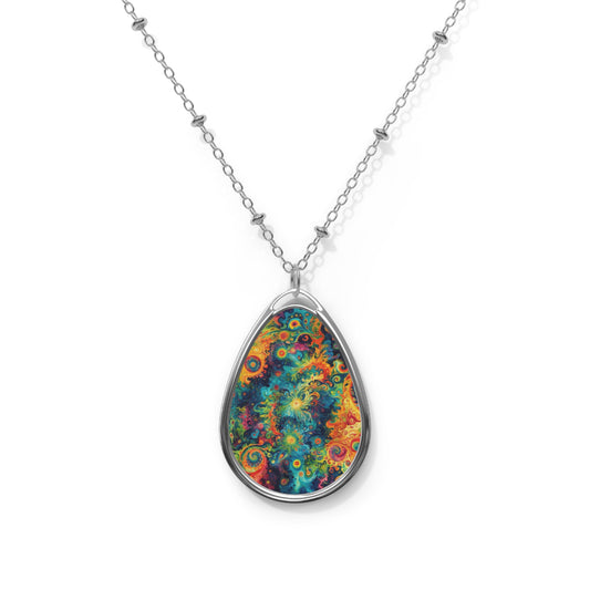 Pendant Necklace - Arcanum Verse, Fractal Flowers
